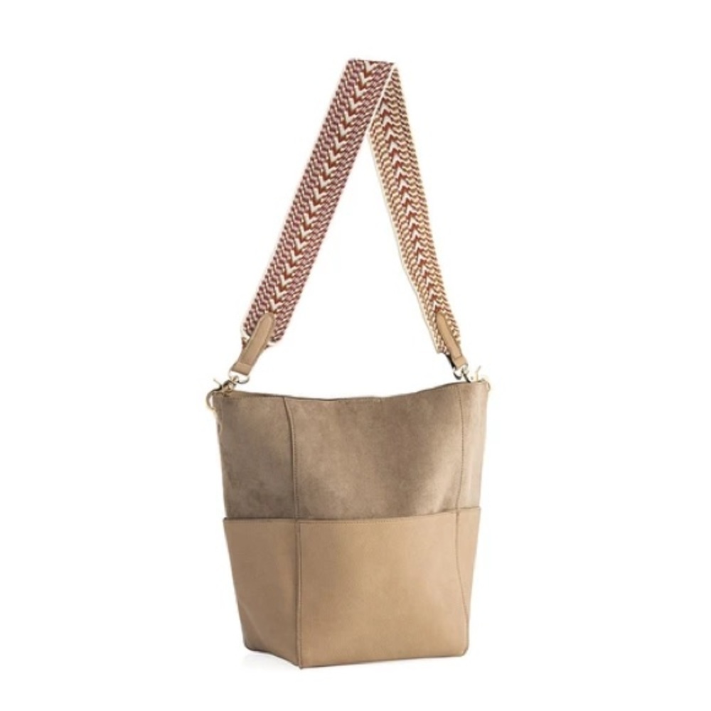 Ellie bucket bag taupe, Shiraleah